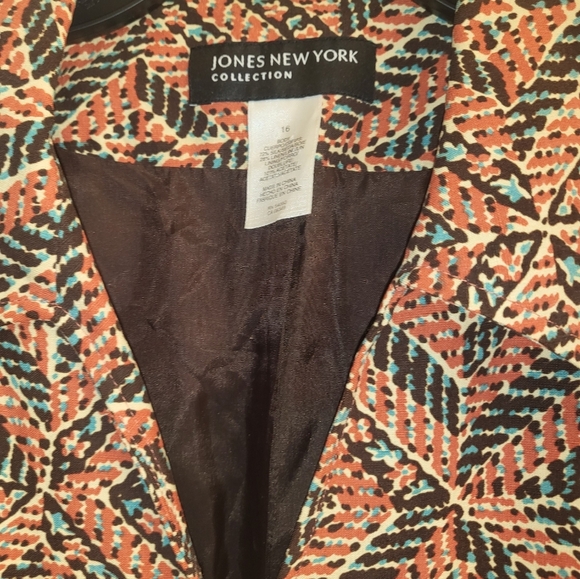 Pierre Cardin Women's Multicolor Geometric Blazer - Picture 3 of 3